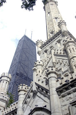 The old Water Tower and the John Hancock Center