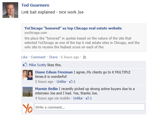 Ted Guarnero Facebook testimonial